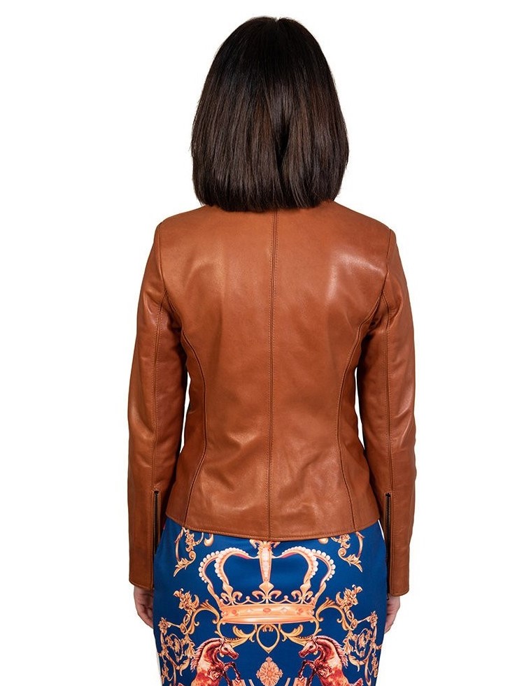 giacca da donna in vera pelle cuoio