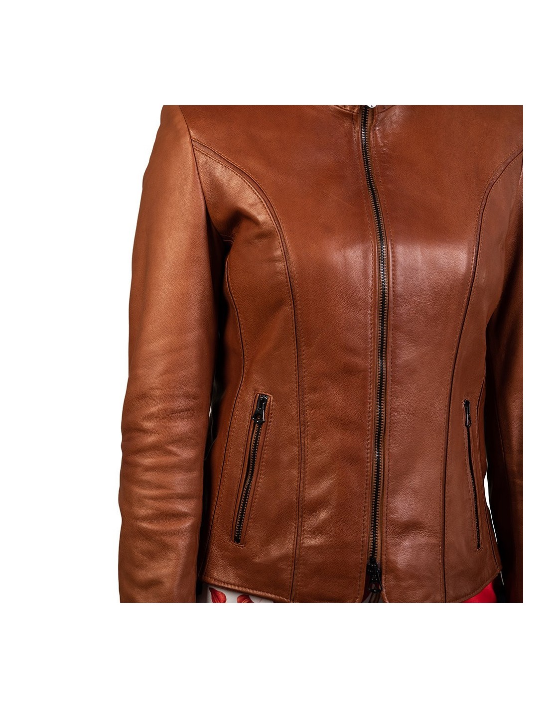 giacca da donna in vera pelle cuoio