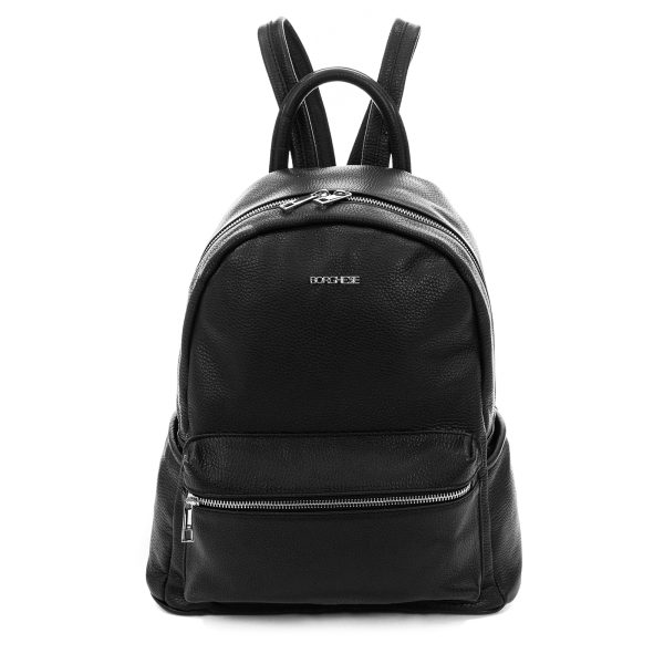 Zaino in vera pelle nero unisex