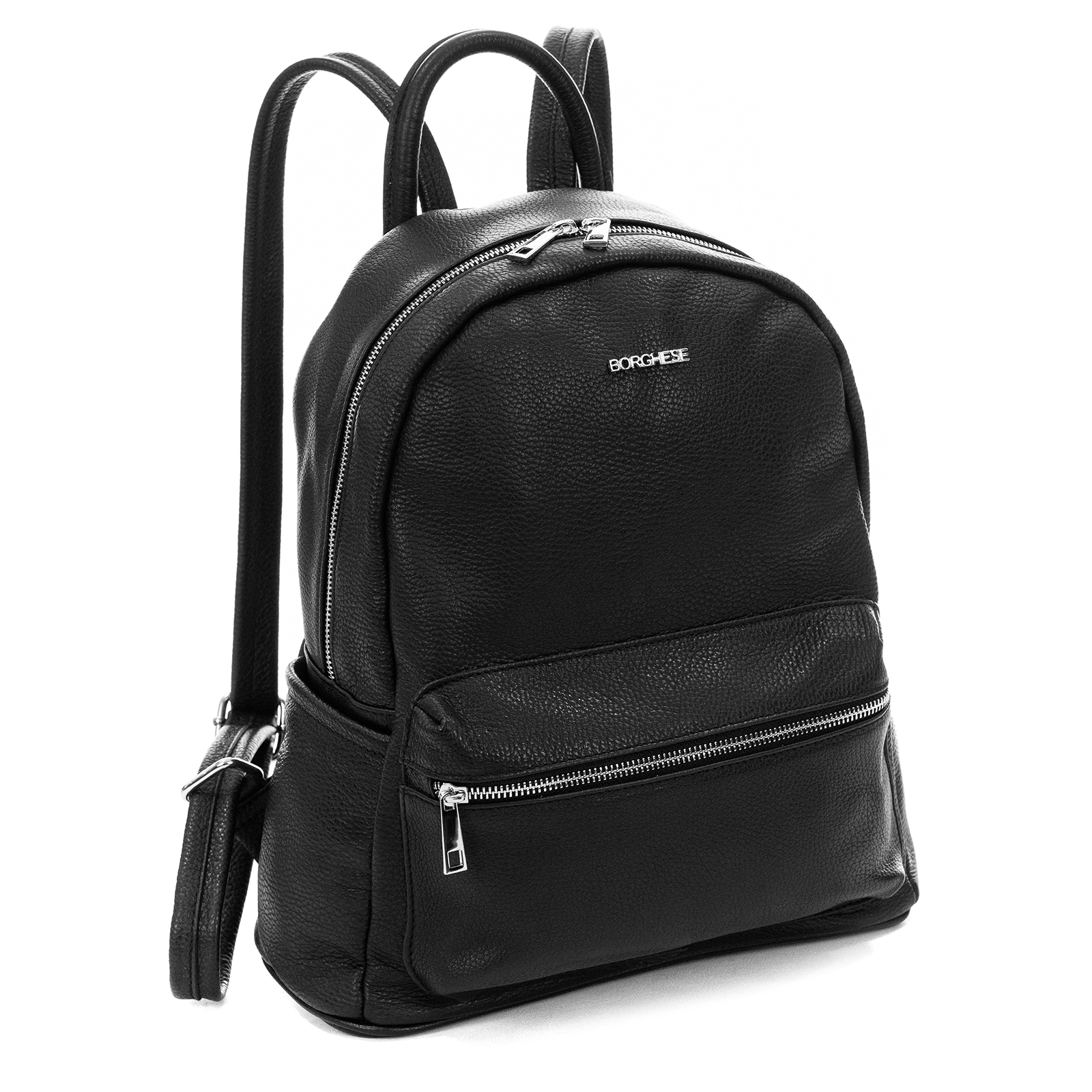 Zaino in vera pelle nero unisex - immagine 2