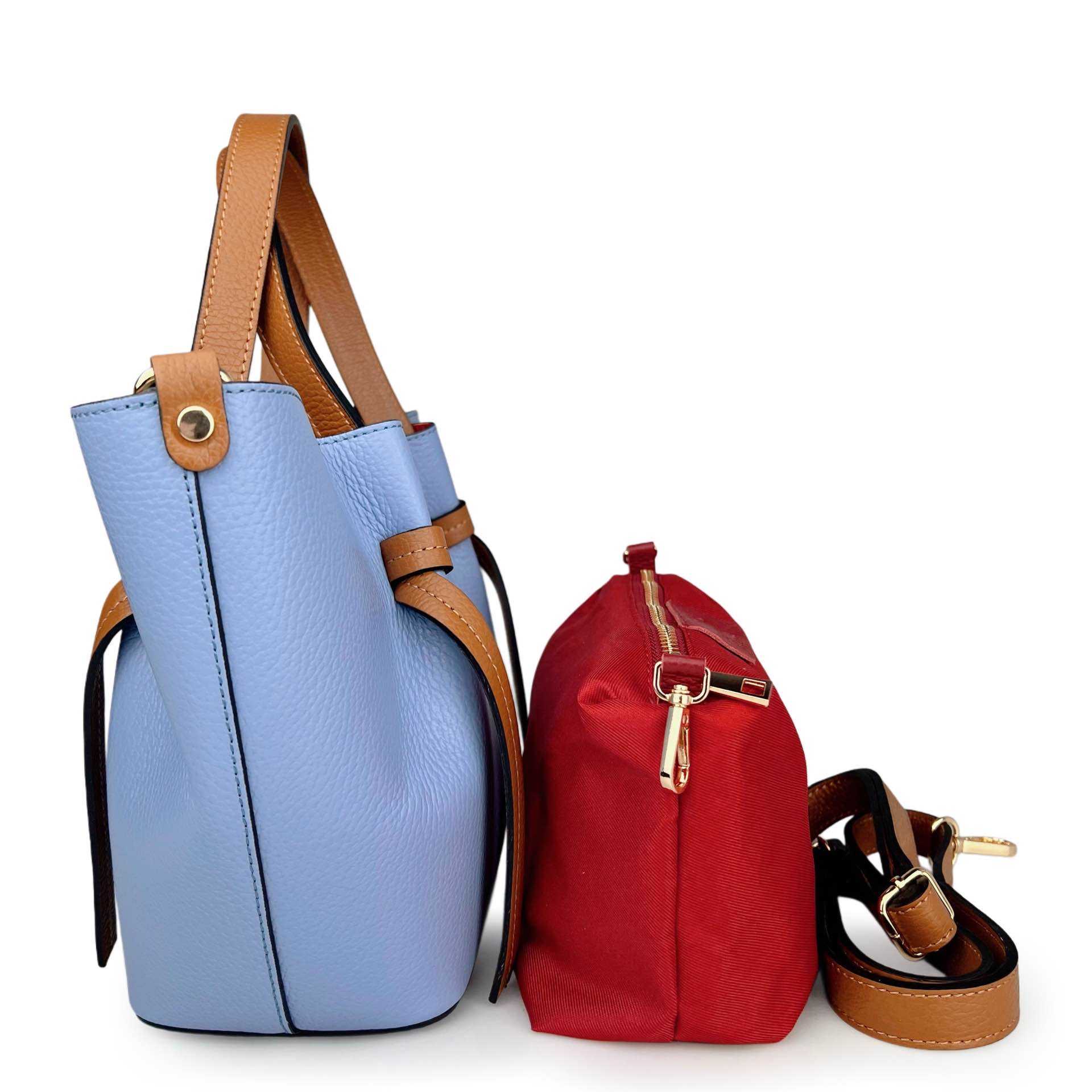 Borsa shopper da donna in vera pelle CAPRI - immagine 3