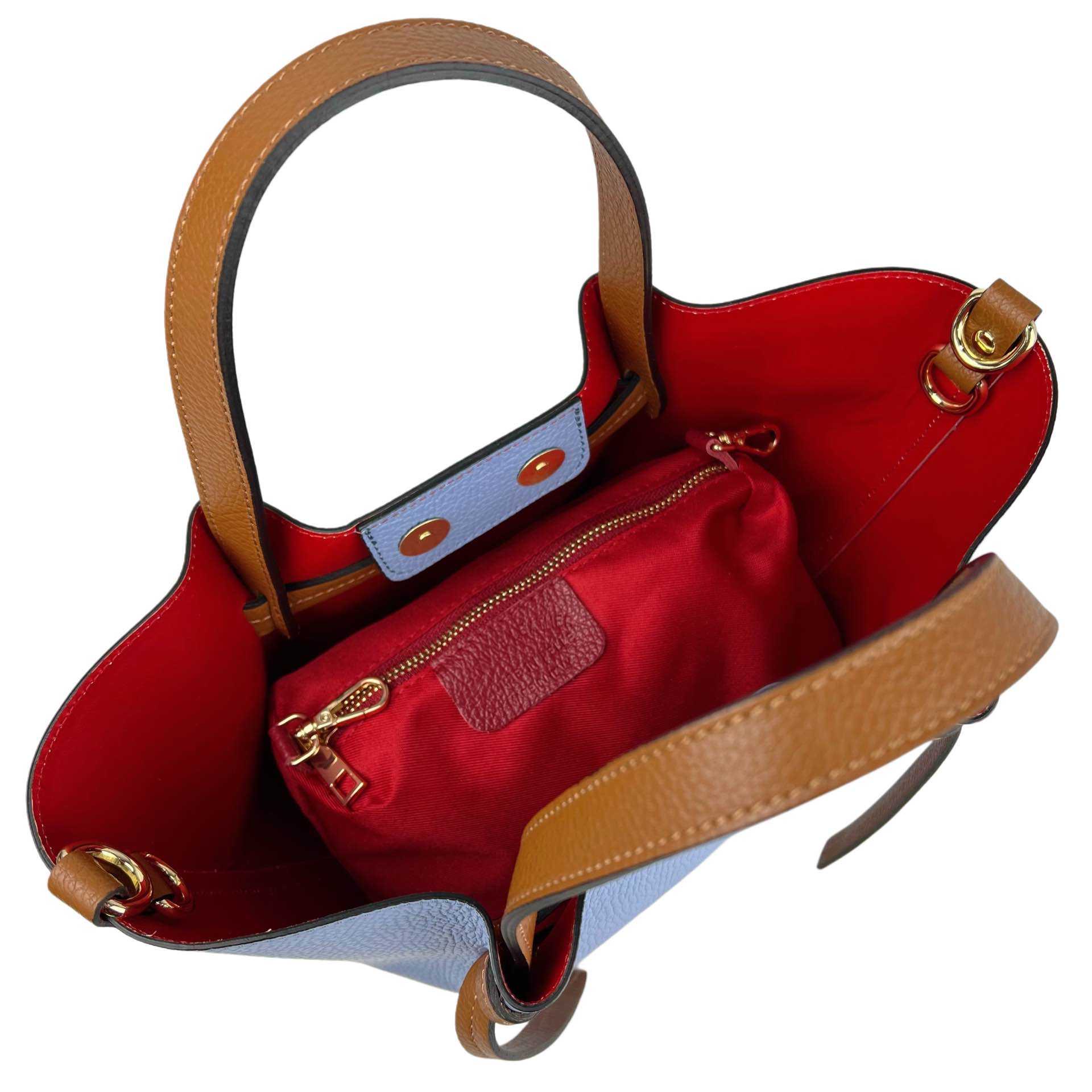 Borsa shopper da donna in vera pelle CAPRI - immagine 4