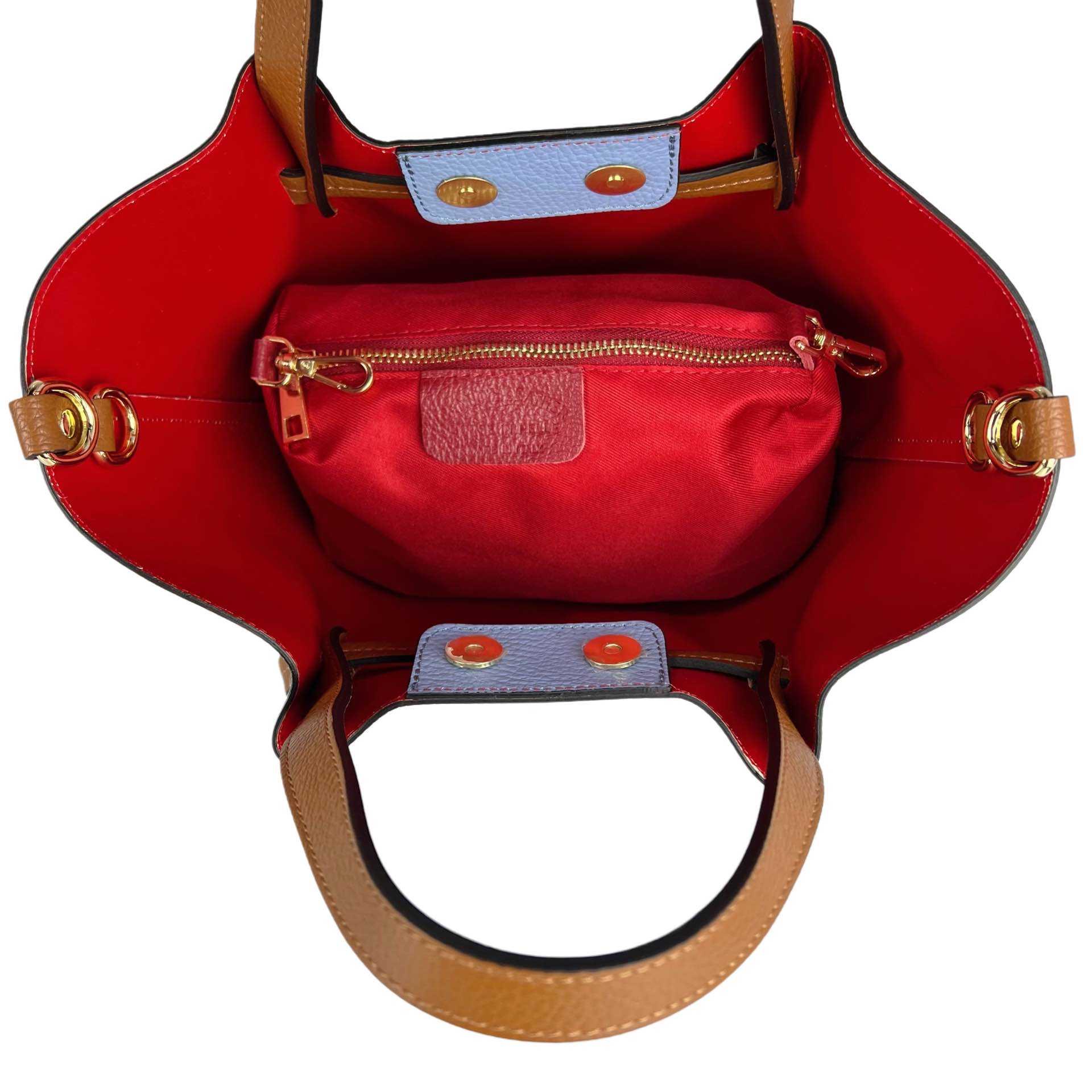 Borsa shopper da donna in vera pelle CAPRI - immagine 5